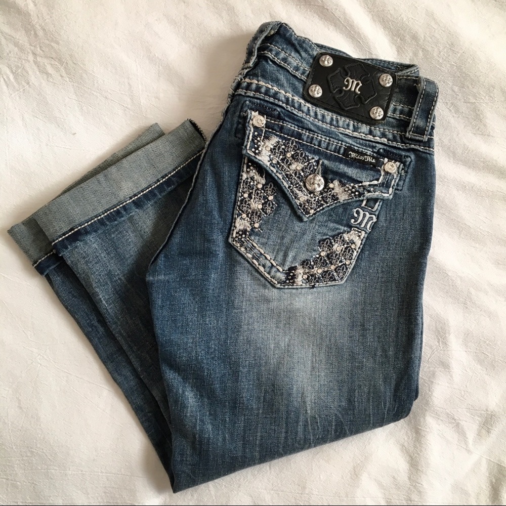 Miss Me Cuffed Capri Jeans